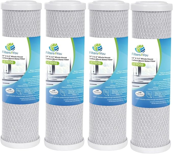 CFS – 10" x 2.5" Replacement GE GXWH04F Activated Carbon Block Filter by CompleteFiltrationServices