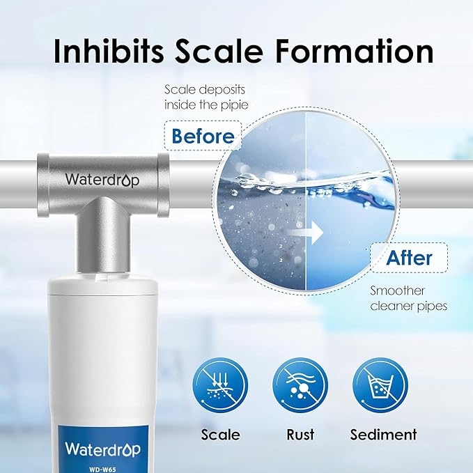 Waterdrop AP431 AP430SS Whole House Scale Inhibitor Filter, Heater Softener - Image 4