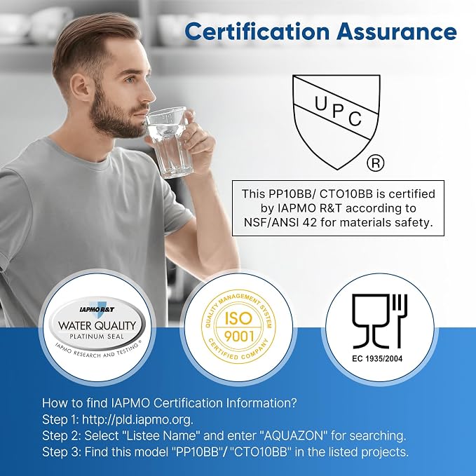 PUREPLUS 5 Micron 4.5"x10" Whole House Water Filter Combo, - Image 6