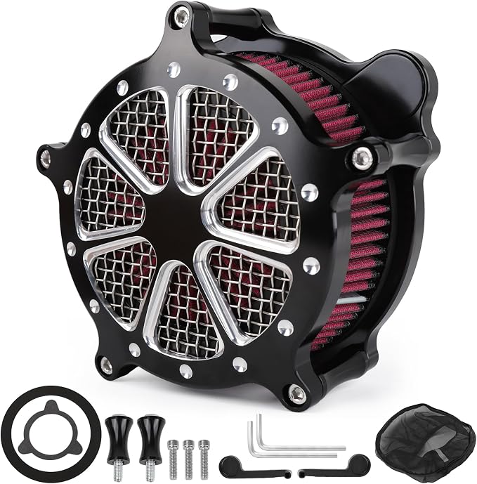 Twin Cam Air Filter Cleaner Intake Filter Compatibel by kekykm