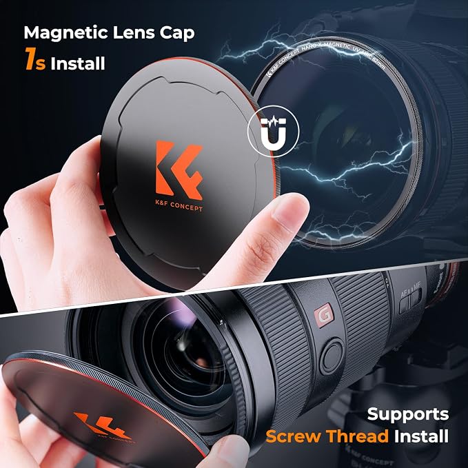 K&F CONCEPT 82mm Magnetic MC UV Lens Protection Filter + Lens Filter Cap | 1s - Image 6