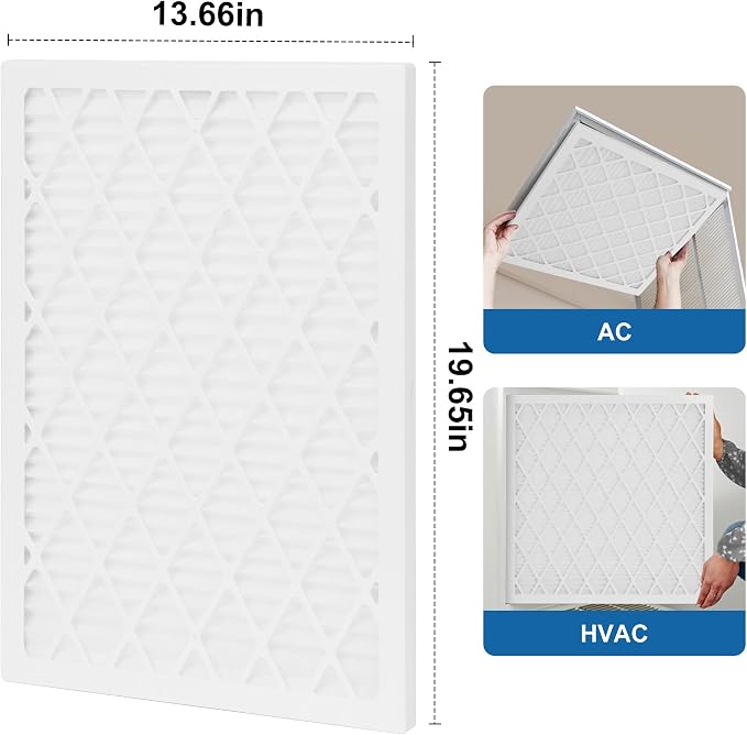14x20x1 MERV 11 Air Filter, Quality AC/HVAC Furnace Filter，2 Reusable ABS Frame - Image 2