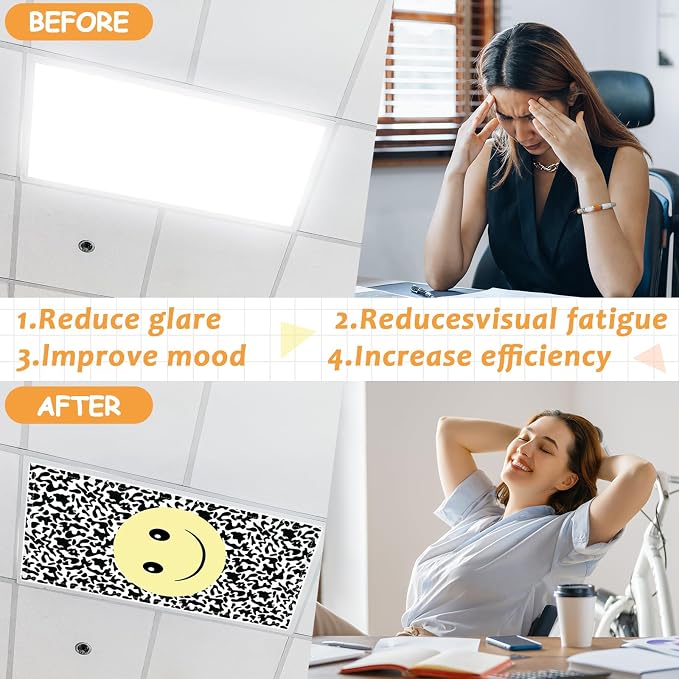Wiooffen 6 Pcs Fluorescent Light Covers - Image 4
