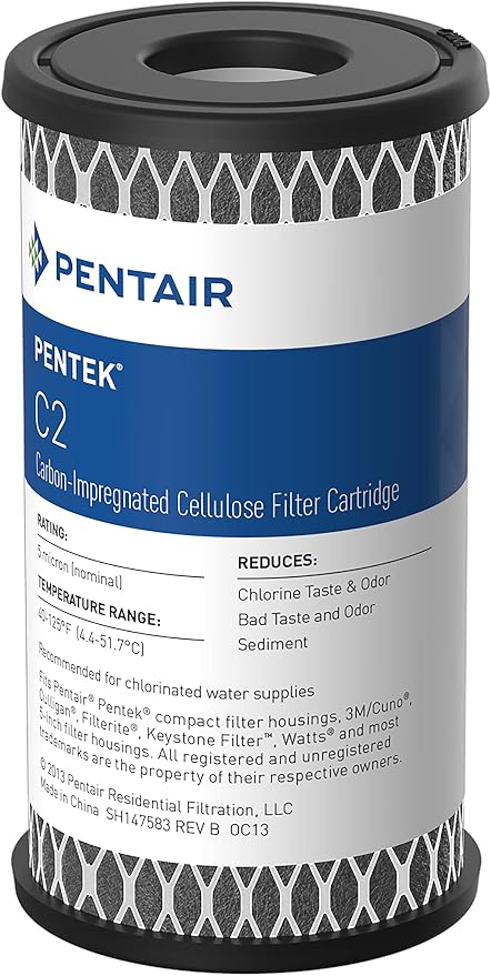 Pentair Pentek C2 Carbon Water Filter, Under Sink Dual Purpose Powdered by PENTAIRPENTEK