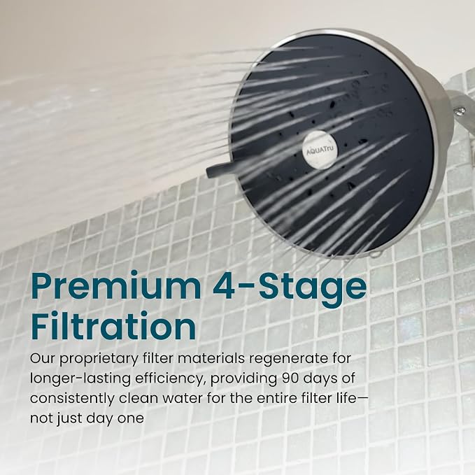 AquaTru Shower - High Pressure Shower Filter Removes Impurities from Hard Water - Image 2