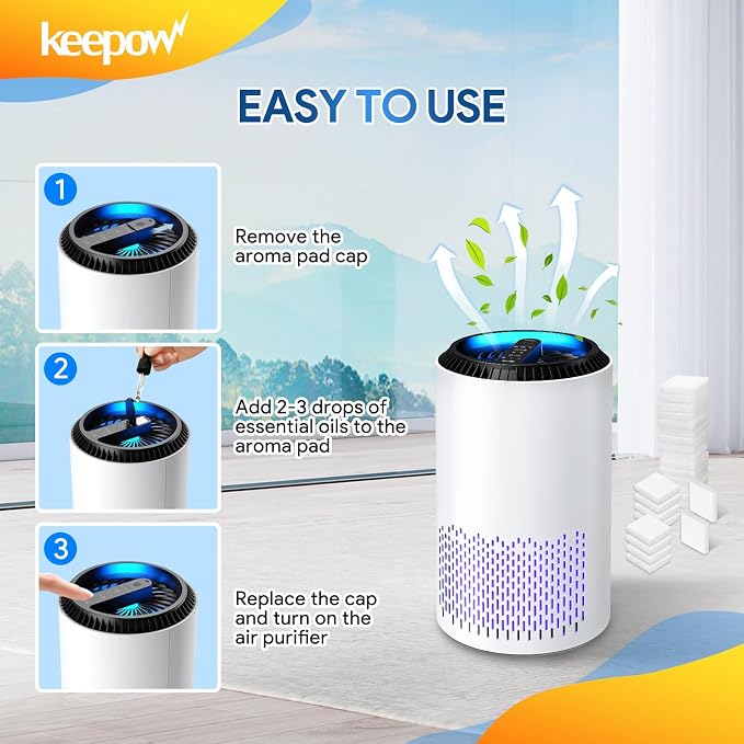 KEEPOW 50 Pack Aroma Pads Replacement Fit - Image 5