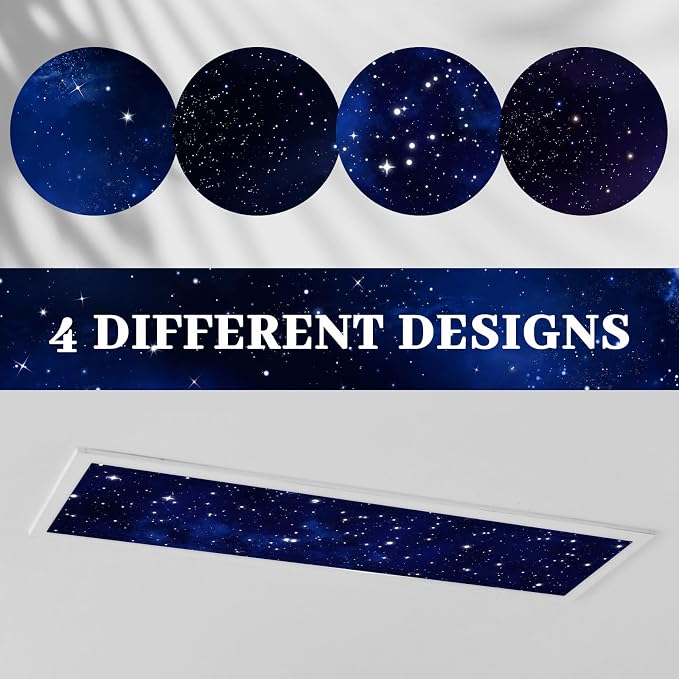 4 Pcs 1 x 4 Feet Fluorescent Lights Covers Magnetic Ceiling Light Cover - Image 3