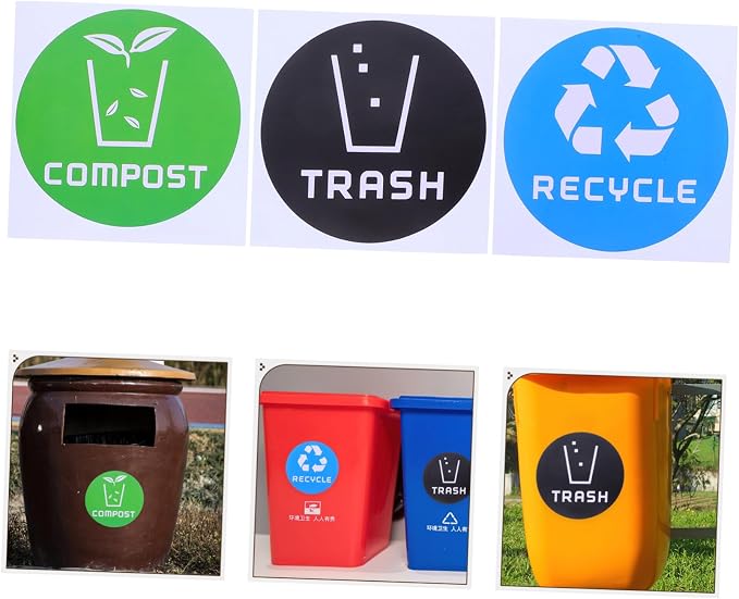 6pcs Decorative Waste Sorting Stickers - Image 9