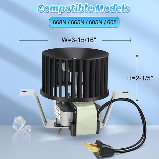 85598000 Bathroom Exhaust Fan Motor Assembly | Quiet High CFM Replacement - Image 3