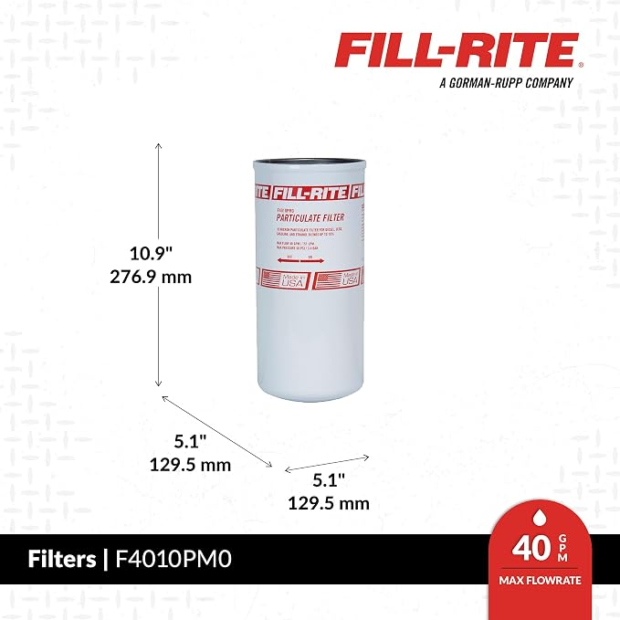 Fill-Rite F4010PM0 1" 40 GPM 10 Micron Particulate Spin-On Fuel Filter - Image 2