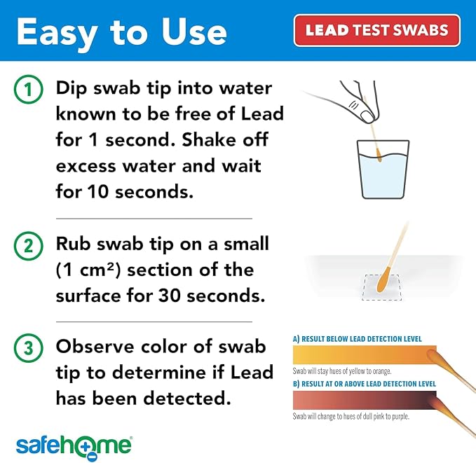 Safe Home® Lead in Solids Combo Test Kit – 10 DIY Swabs + Optional Testing at - Image 4