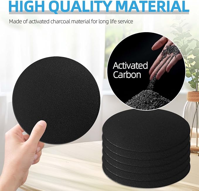 6 Pack Compost Filters for Countertop Bin, 6.7 Inch Charcoal Filters for - Image 5