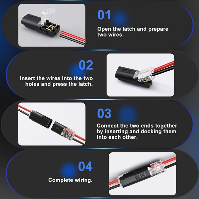20PCS Double Wire Plug in Connector, Pluggable Low Voltage Wire Connector - Image 7