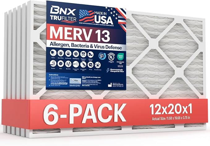 BNX TruFilter 12x20x1 Air Filter MERV 13 by BNX