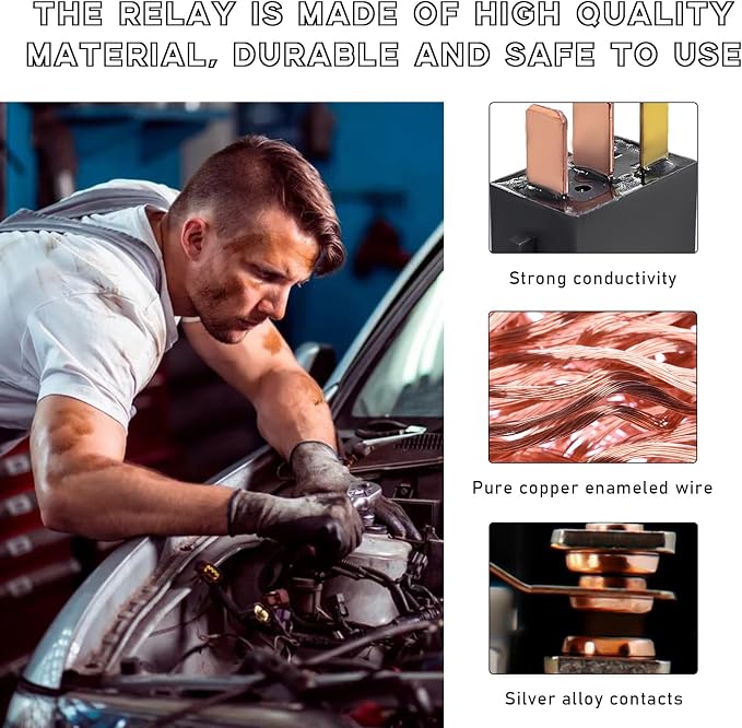 Ohleats 4PCS Car AC Relay, G8HL-H71 AC and Starter Relays Replace 39794-SDA-A03 - Image 4