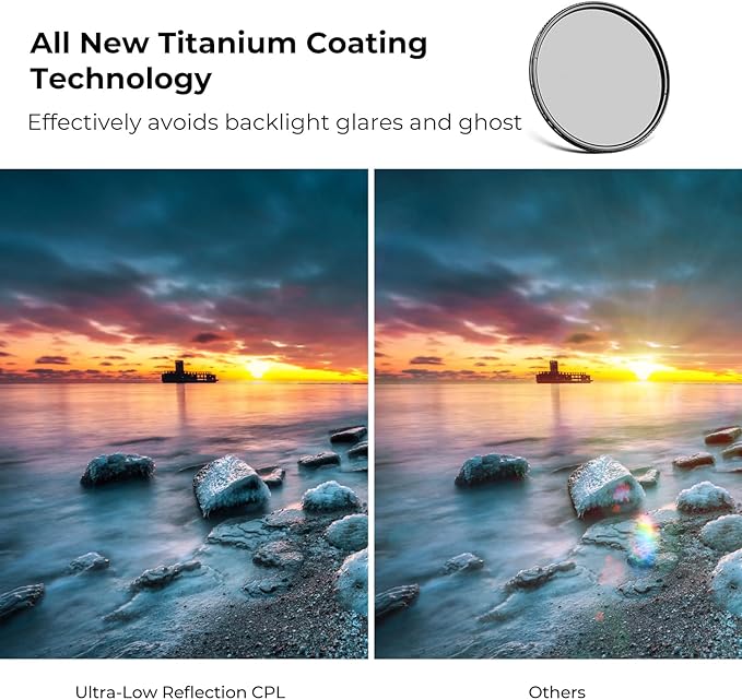K&F CONCEPT 49mm Ultra-Low Reflectivity Circular Polarizers Filter 28 - Image 3