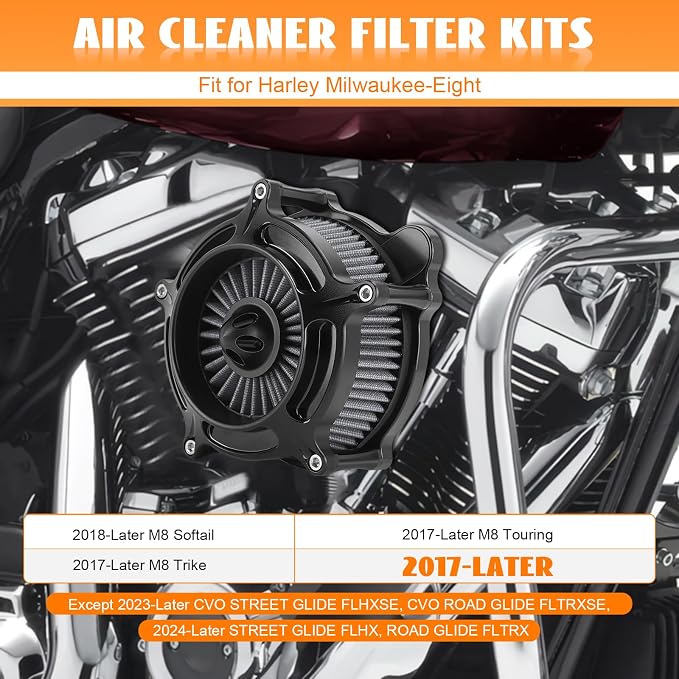 High Flow Air Cleaner Intake Filter Kit Air Filters Cover - Image 2