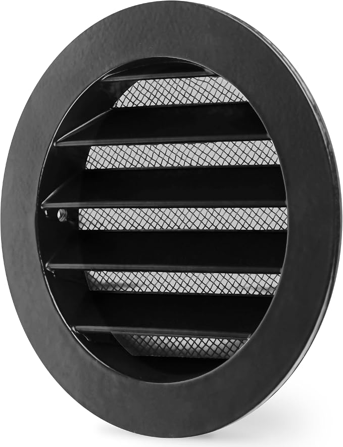 calimaero® WSGB Soffit Vents 4 inch Black Round Grille Vent Cover - Image 7