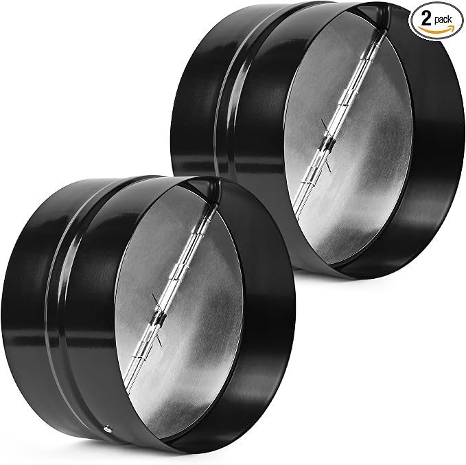 2 Pcs 6 Inch Draft Blocker Backdraft Damper Duct Draft Stopper One-Way Airflow by Kikerike