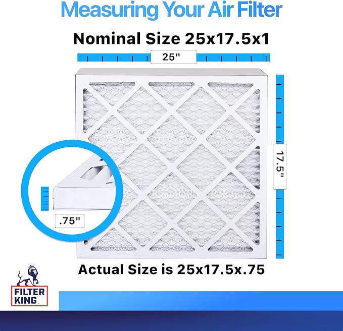 Filter King 25x17.5x1 Air Filter | 4-PACK | MERV 8 HVAC Pleated A/C Furnace - Image 2