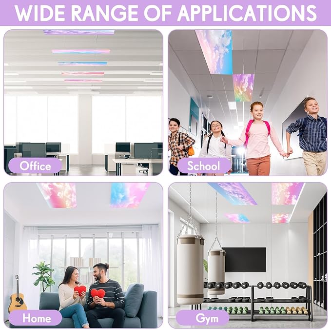 Outus 6 Pcs Fluorescent Light Cover Classroom Lighting Cover - Image 7