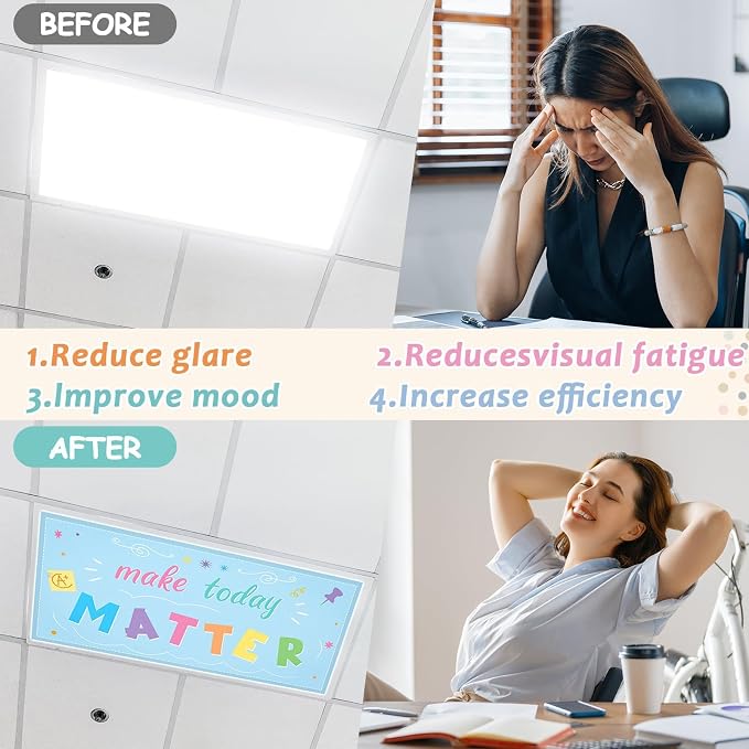 Wiooffen 8 PCS Colorful Fluorescent Light Covers - Image 4