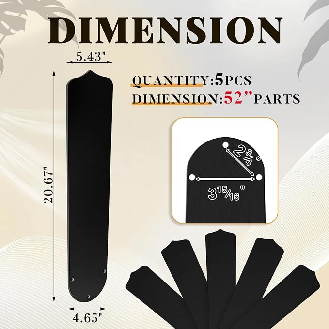 Lineshading 5 Pack 20" Replacement Fan Blades - Image 2