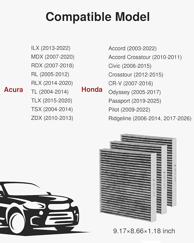 Puroma Cabin Air Filter with Activated Carbon, Replacement - Image 2