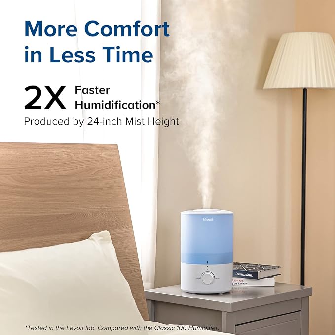 LEVOIT Dual 150 Humidifiers for Bedroom Large Room, 3L Cool Mist Top Fill - Image 2