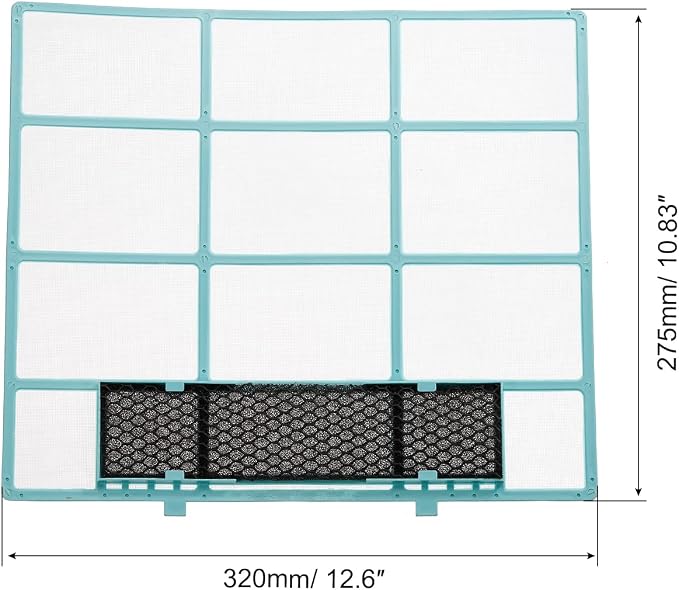 PATIKIL 12.6" x 10.83" Air Conditioner Air Filter, Plastic Air Filtering Screen - Image 2