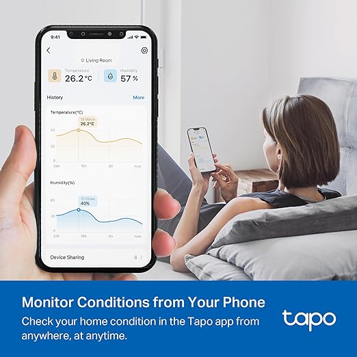 TP-Link Tapo Smart Temperature and Humidity Sensor T310, Requires Tapo Hub - Image 3