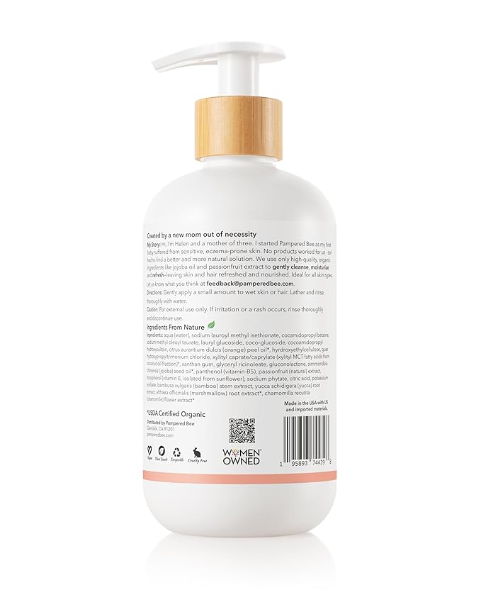 Shampoo & Body Wash (Tropical Fusion), 2-in-1 Natural Formula for Newborns, Toddlers and Kids, 12 oz (Pack of 2)