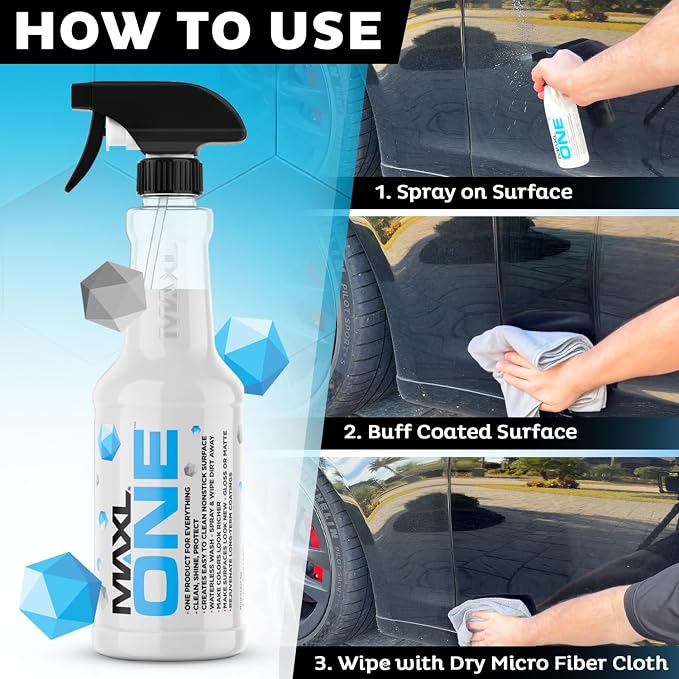 MAXLONE ™ Car Spray with Triphene® Technology, Quick Spray & Wipe Waterless - Image 2