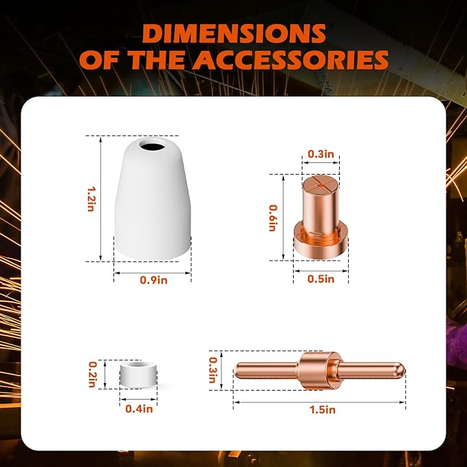60PCS PT31 Plasma Cutter Consumables, High-Quality Cutting Performance Nozzles - Image 6