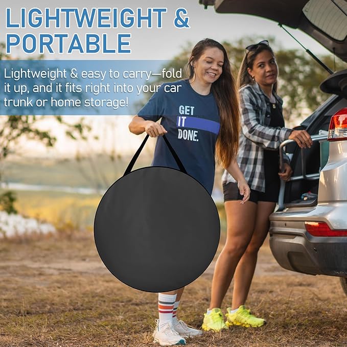 Pop Up Privacy Shower Tent,Portable Outdoor Bathroom Toilet Changing Dressing Room,Instant Rain Shelter for Camping & Beach,Lightweight & Sturdy, Easy Set Up, Foldable, with Carry Bag (Black)