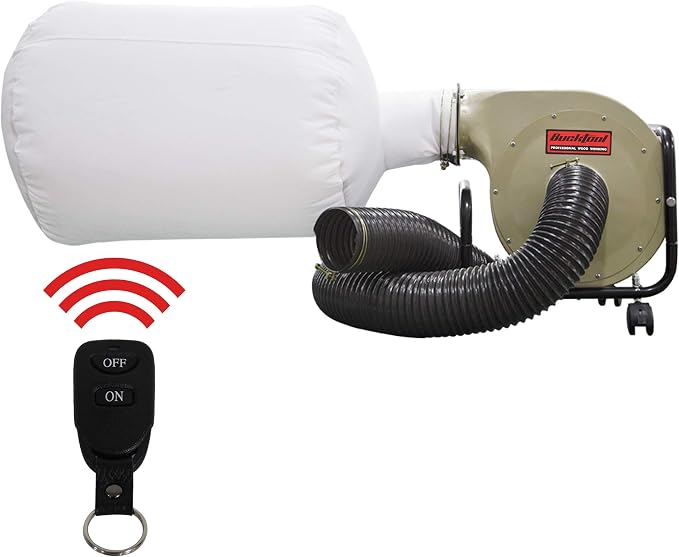 BUCKTOOL 1HP 6.5AMP Wall-mount Dust Collector by BUCKTOOL