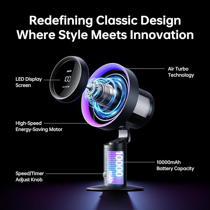 JISULIFE Table Purifier Fan, 3-in-1 Air Purifier Cool - Image 6