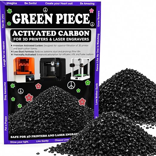 Activated Carbon for 3D Printers & Laser Engravers – Granular Activated Carbon by GreenPiece