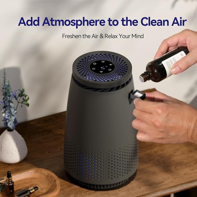 Air Purifiers for Home Bedroom, 3-in-1 HEPA Filter for Pets Dander Dust Pollen - Image 5