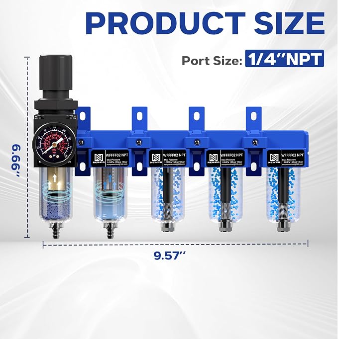 NEWPO 1/4" NPT 5 Stage Air Dryer - Image 2