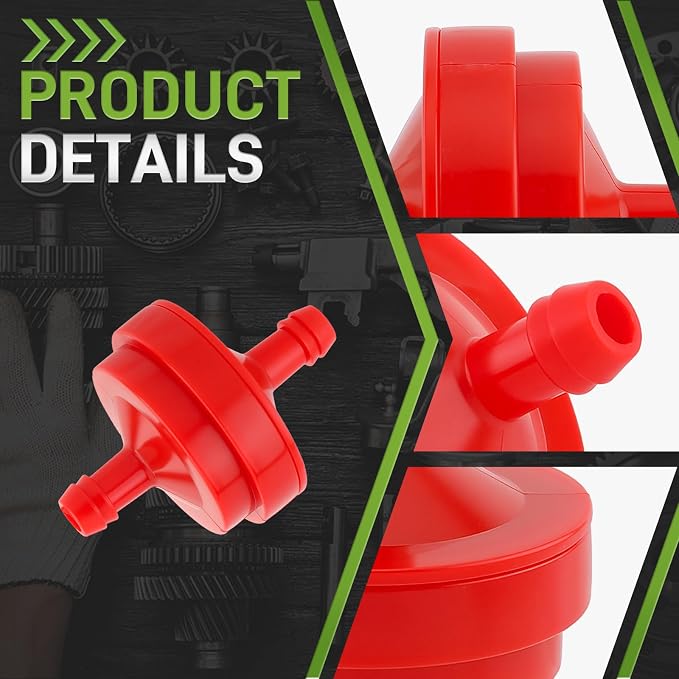 10 Pack Lawn Mower 1/4 Inch Inline Gas Fuel Filter - Image 3
