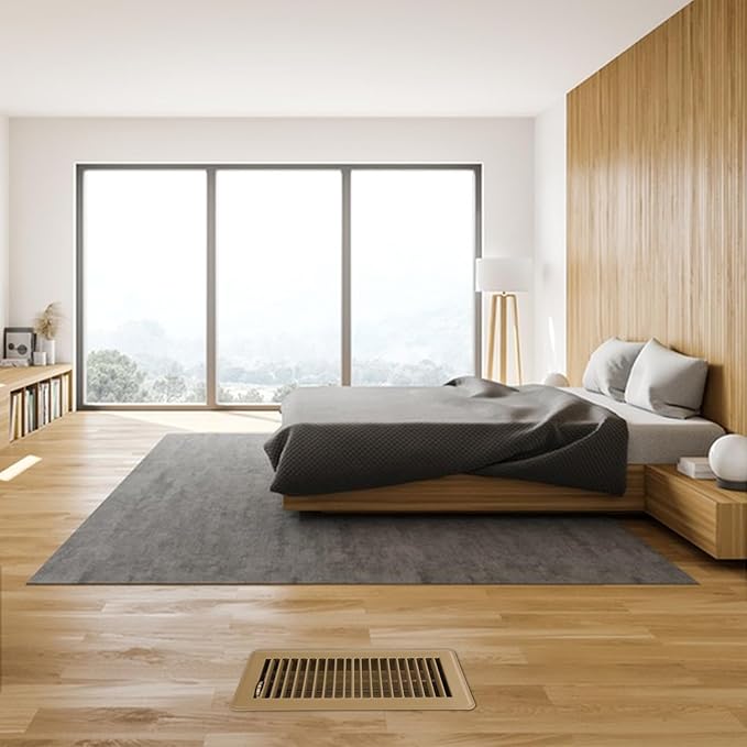 VOISEN Floor Register 4x10, 2 Pack Brown Floor Vent Covers, Heavy Duty Steel - Image 7