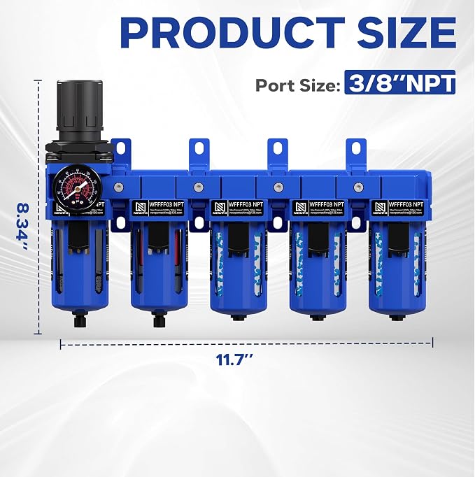 NEWPO 3/8" NPT 5 Stage Air Dryer - Image 2
