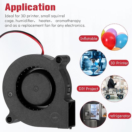 2 PCS 50mm X 15mm Blower Fan - Image 5