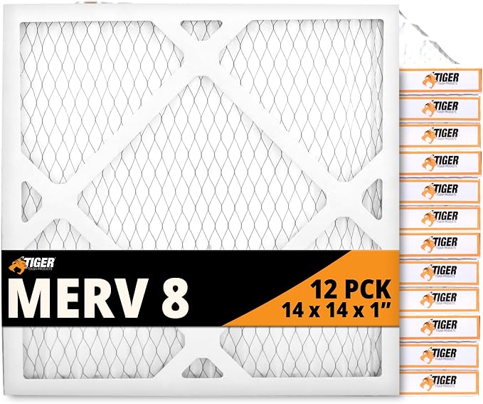 Tiger Tough 14x14x1 Air Filter MERV 8 MPR 600-800, High-Performance Pleated by TIGERTOUGHPRODUCTS