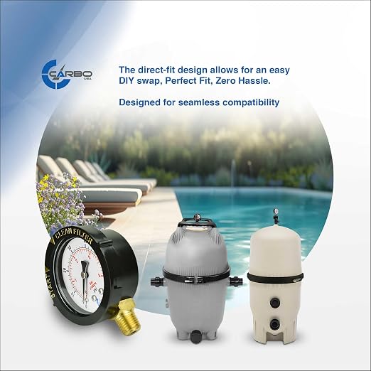 Water Pressure Gauge for Swimming Pool Filter, 60psi Plumbing Clean Filter - Image 3