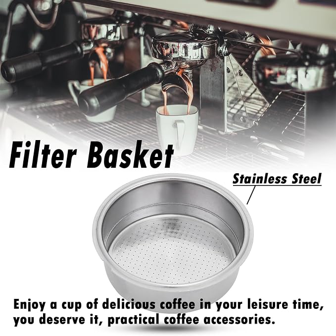 51mm Stainless Steel Coffee Filter Double Layer Filter Basket Stainless Steel - Image 2