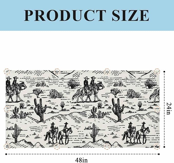 1 Pack Fluorescent Light Cover, Western Cowboys Light Covers - Image 3
