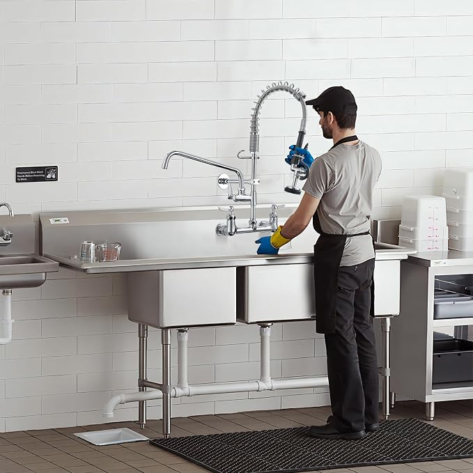 Fapully Commercial Kitchen Faucet, Wall Mount Kitchen Sink Faucet - Image 2