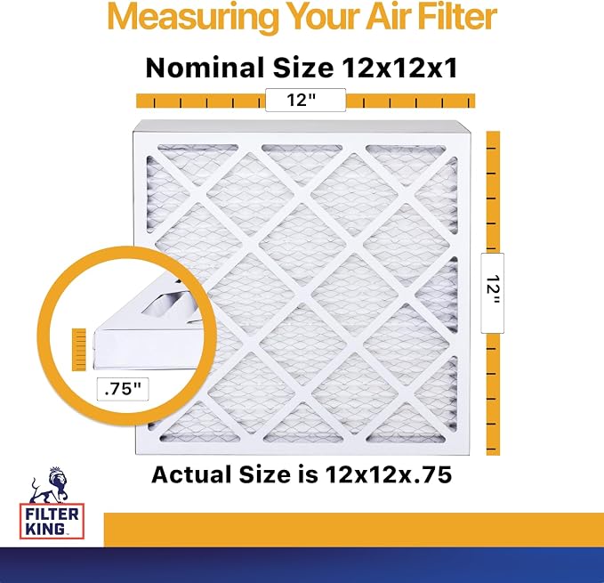 Filter King 12x12x1 Air Filter | 12-PACK | MERV 13 HVAC Pleated A/C Furnace - Image 2